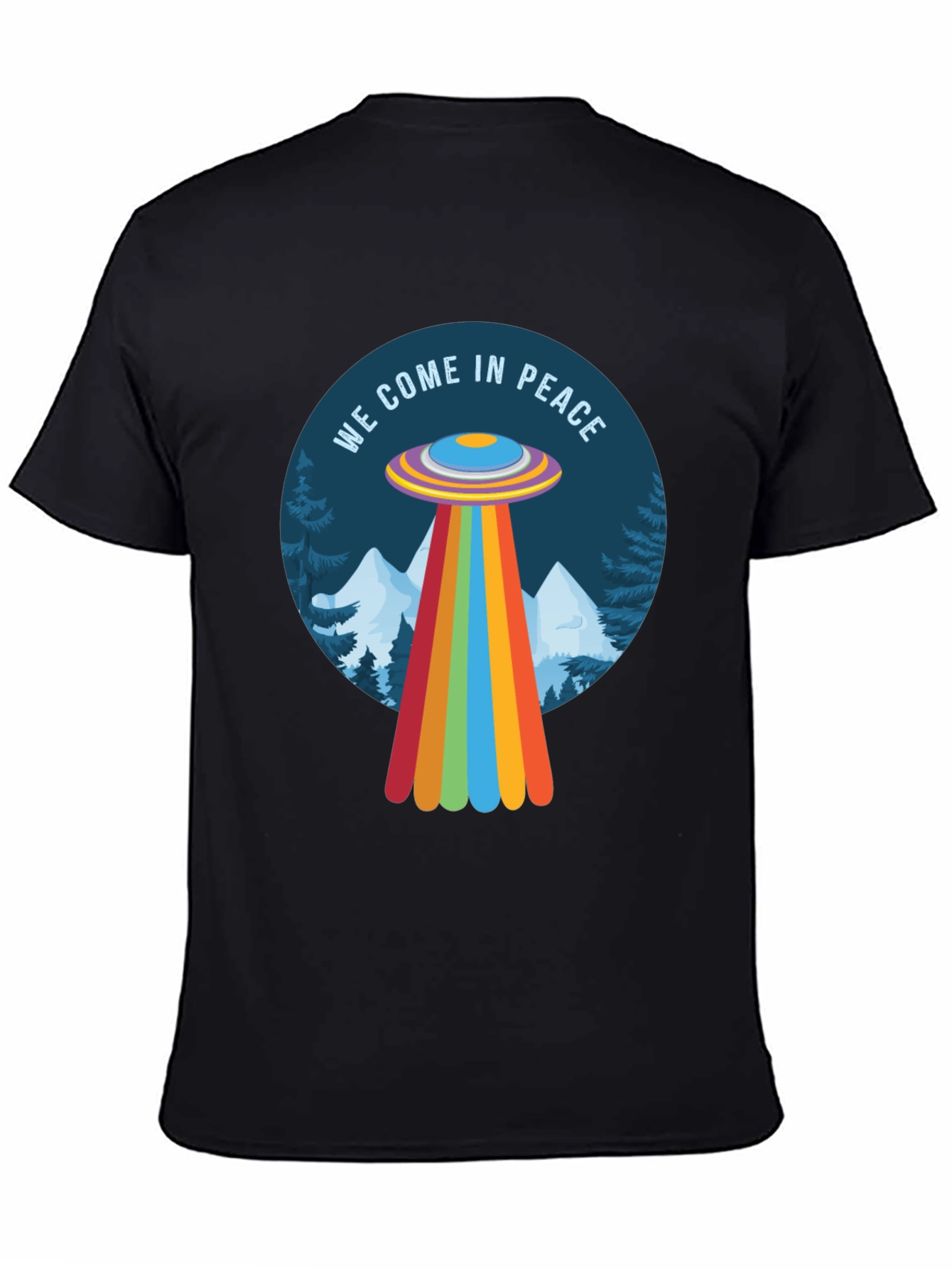 We Come In Peace UFO Graphic Tee