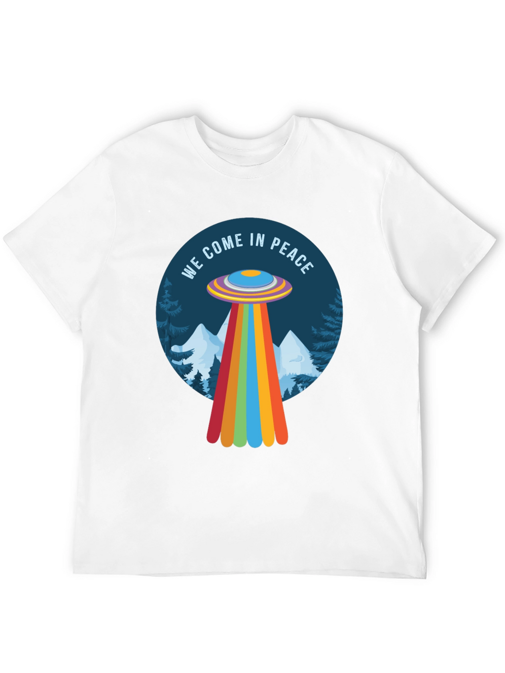 We Come In Peace UFO Graphic Tee