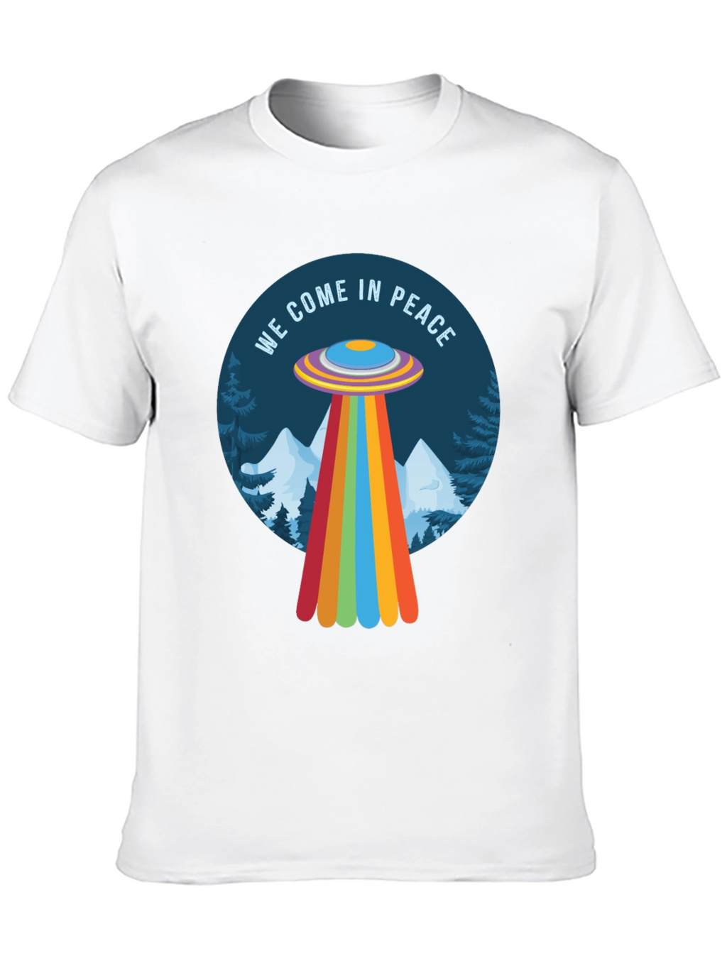 We Come In Peace UFO Graphic Tee