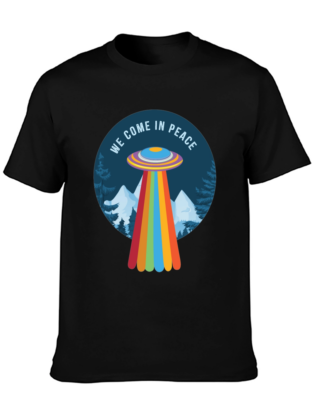 We Come In Peace UFO Graphic Tee