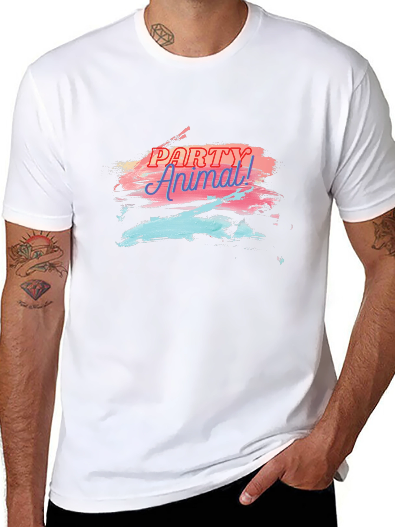 Party Animal Graphic Black T-Shirt