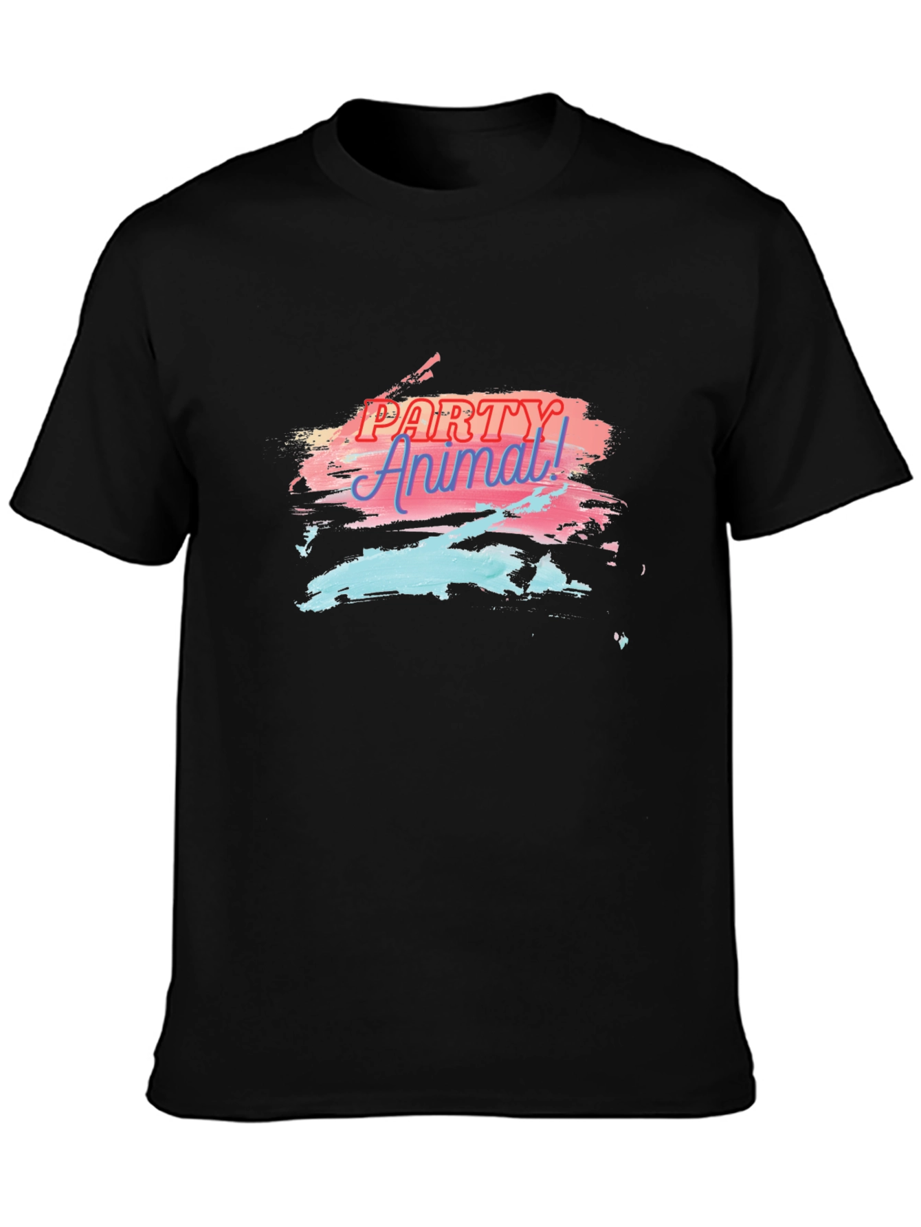 Party Animal Graphic Black T-Shirt