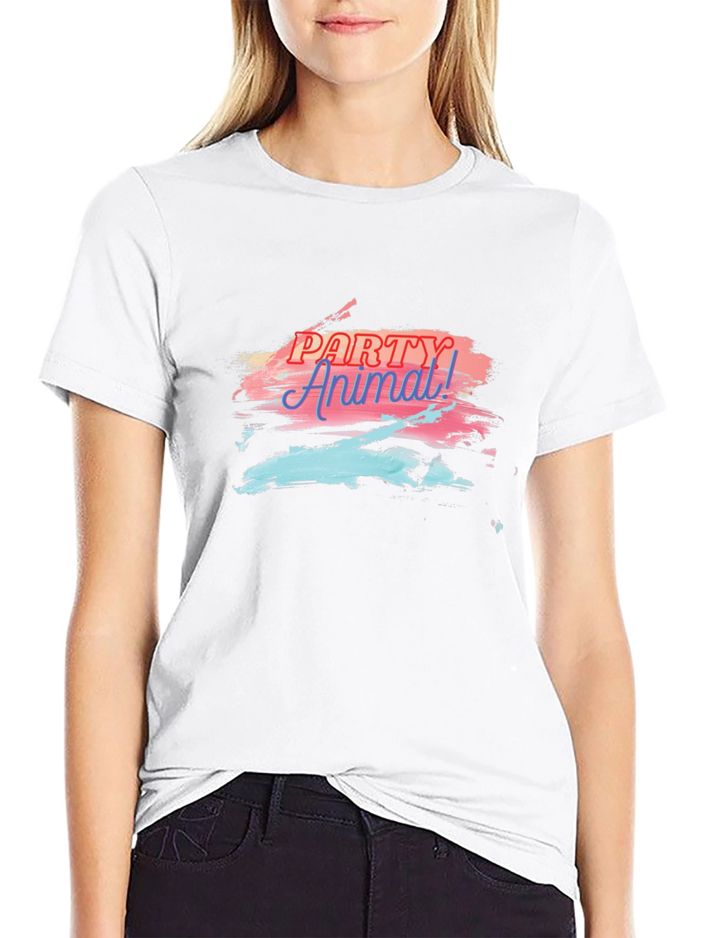 Party Animal Graphic Black T-Shirt