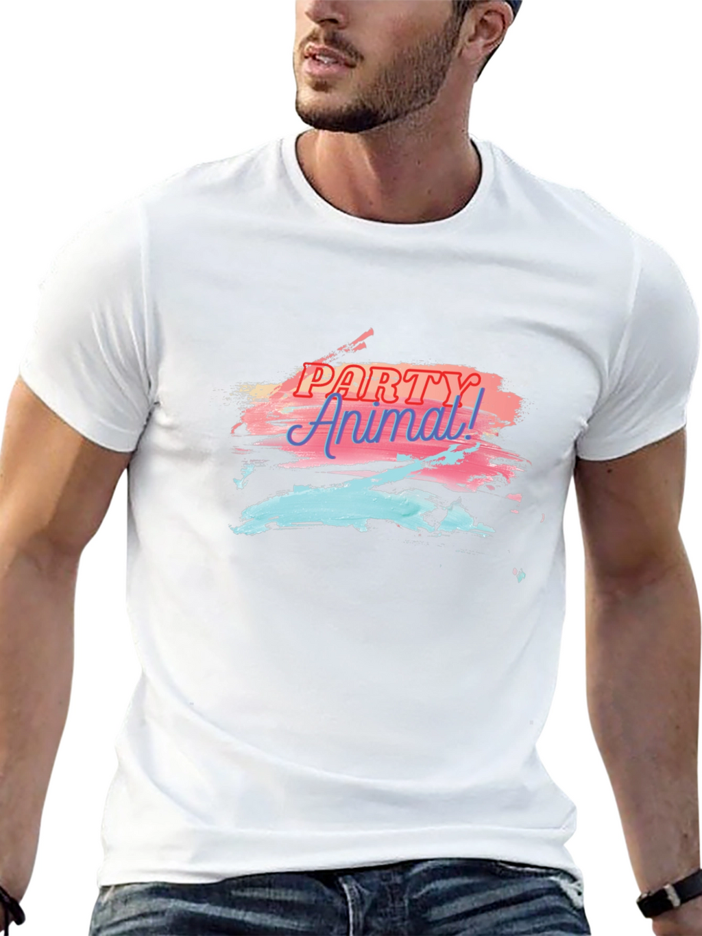 Party Animal Graphic Black T-Shirt
