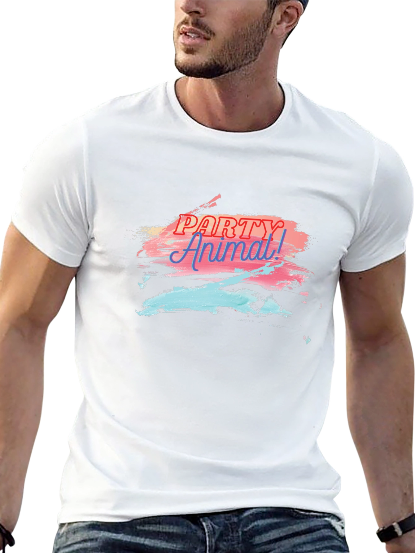 Party Animal Graphic Black T-Shirt