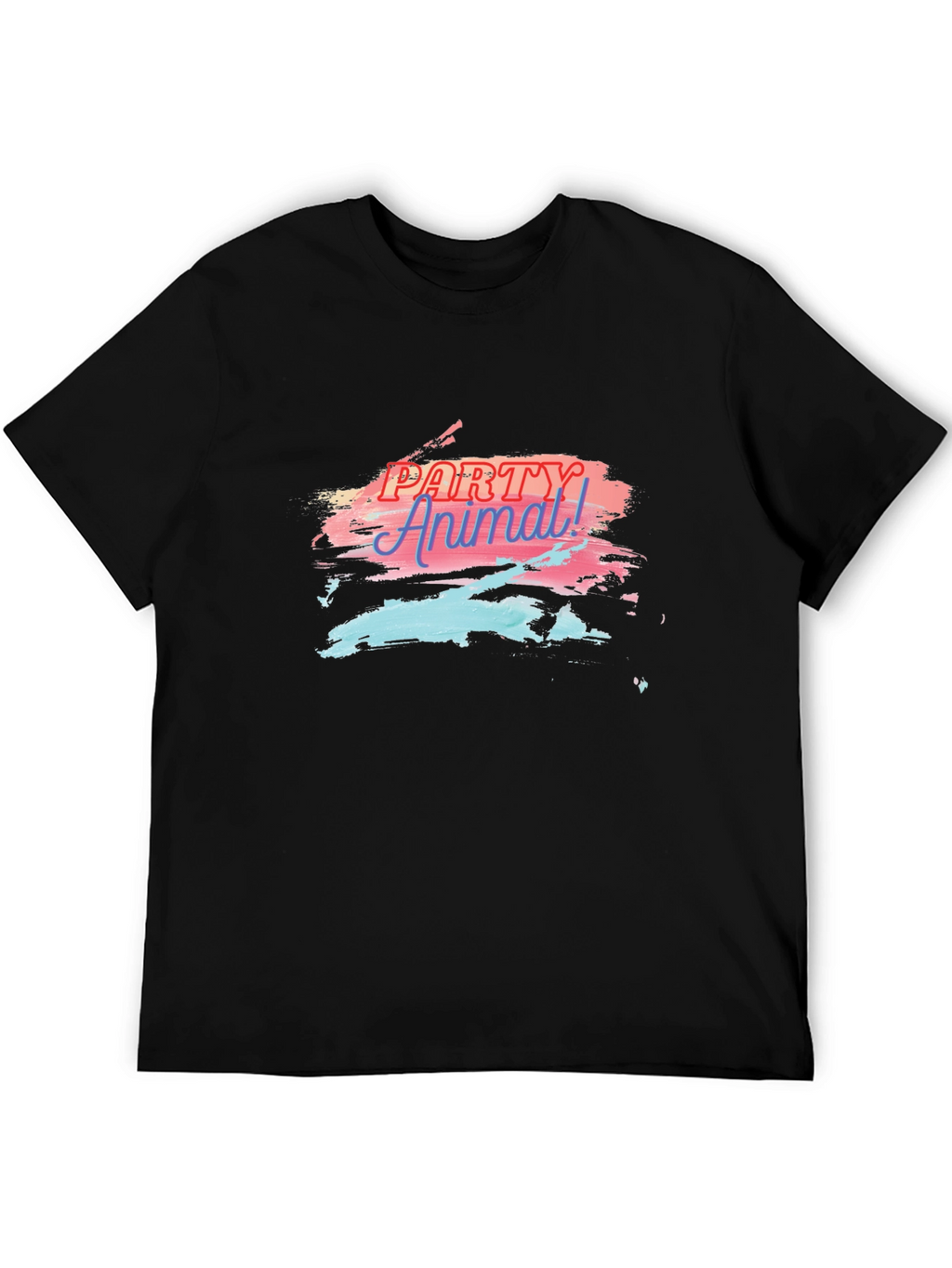 Party Animal Graphic Black T-Shirt