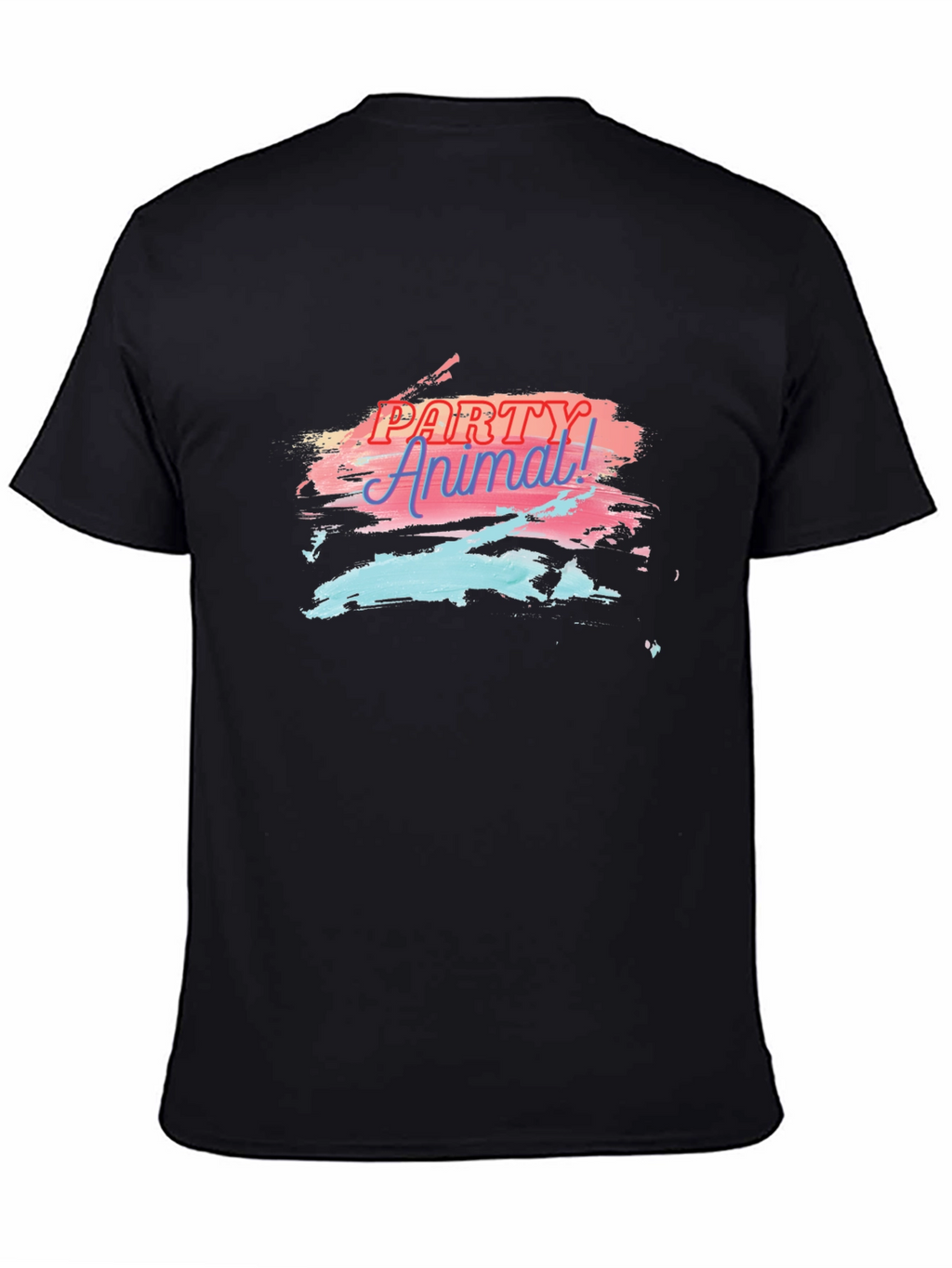 Party Animal Graphic Black T-Shirt