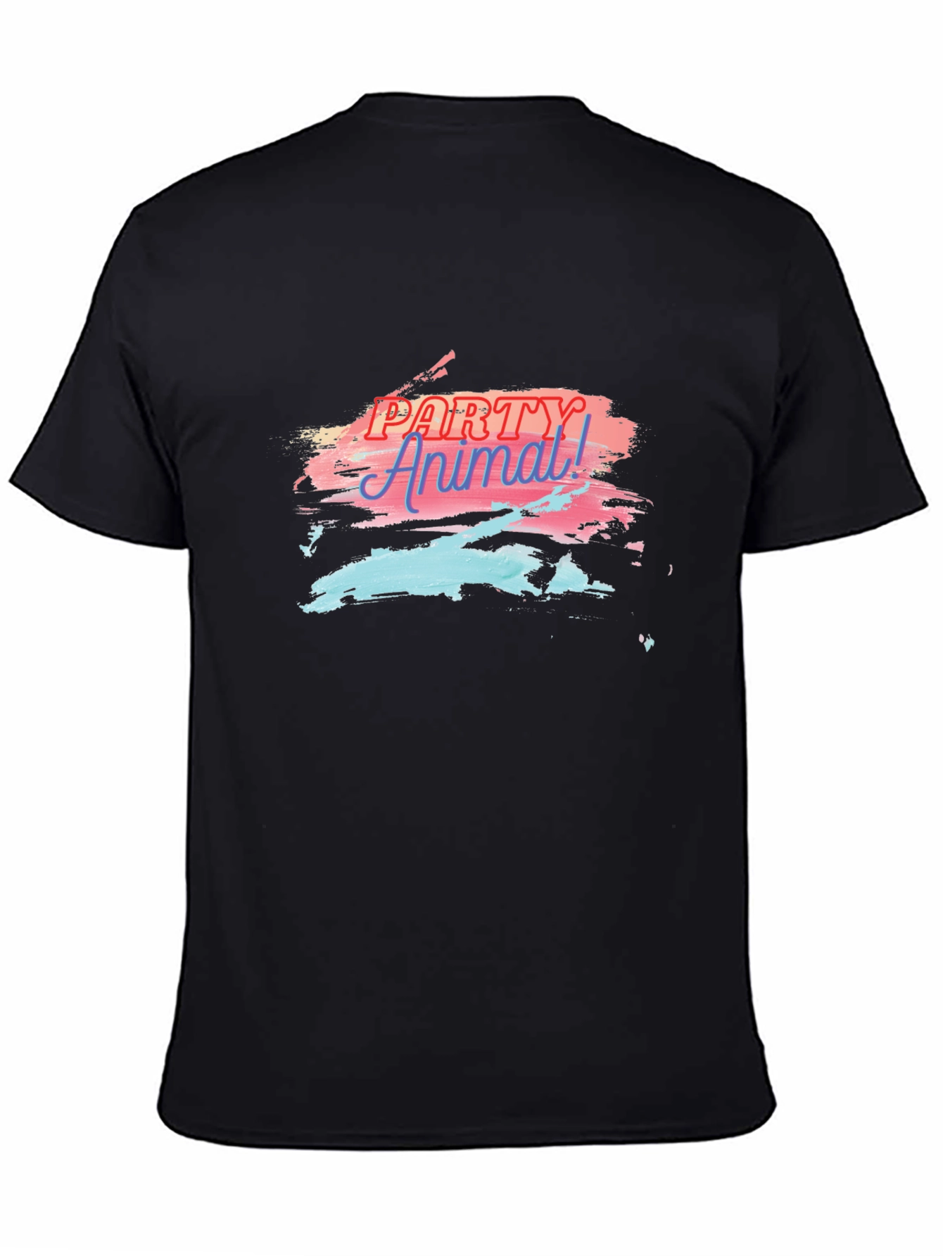 Party Animal Graphic Black T-Shirt
