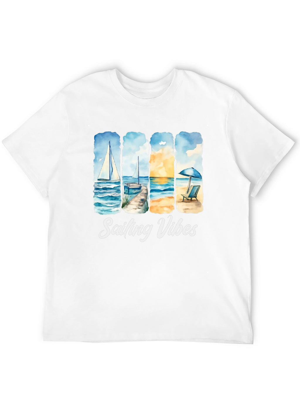 Sailing Vibes T-Shirt - Beach & Ocean Design