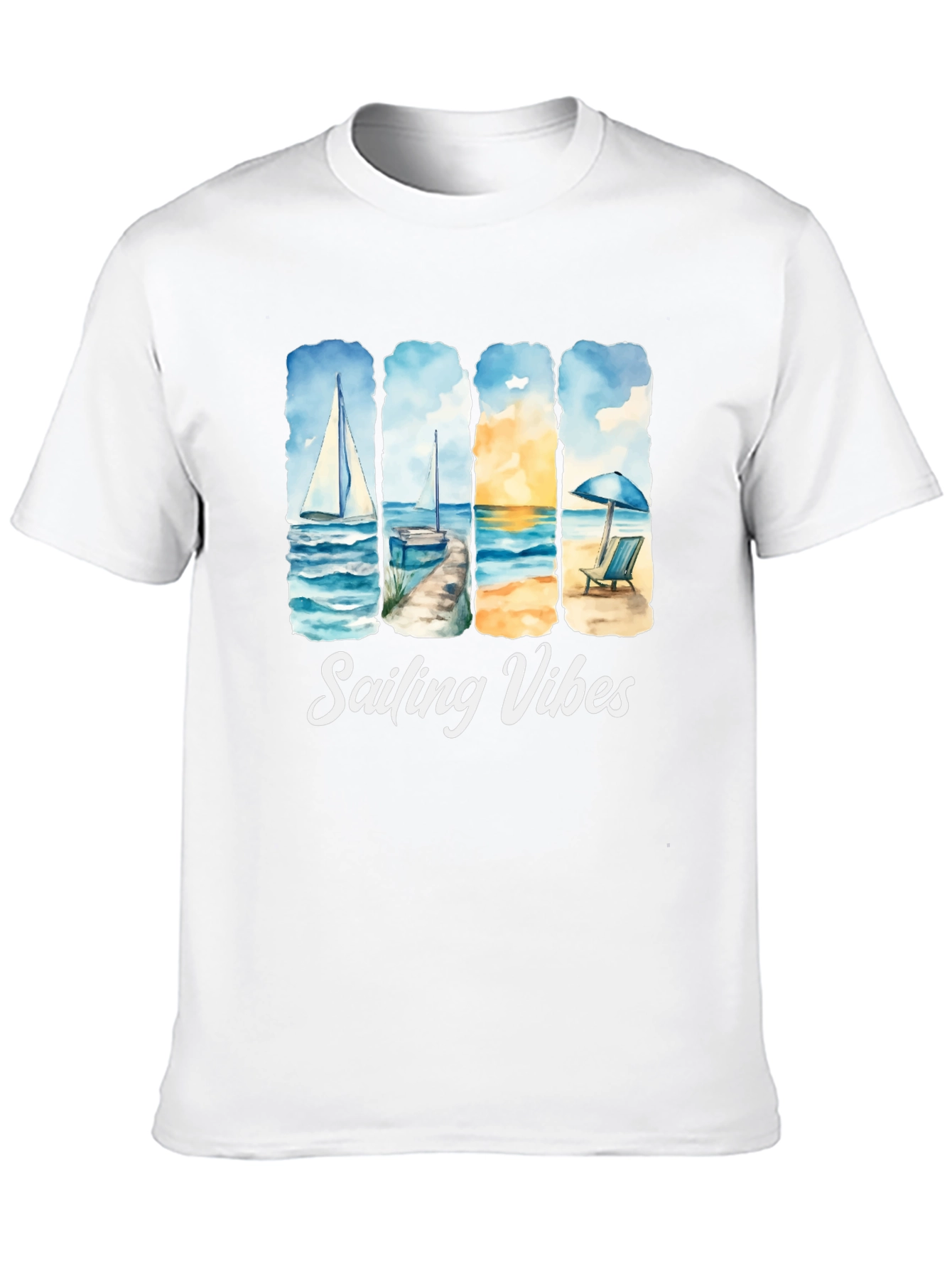 Sailing Vibes T-Shirt - Beach & Ocean Design