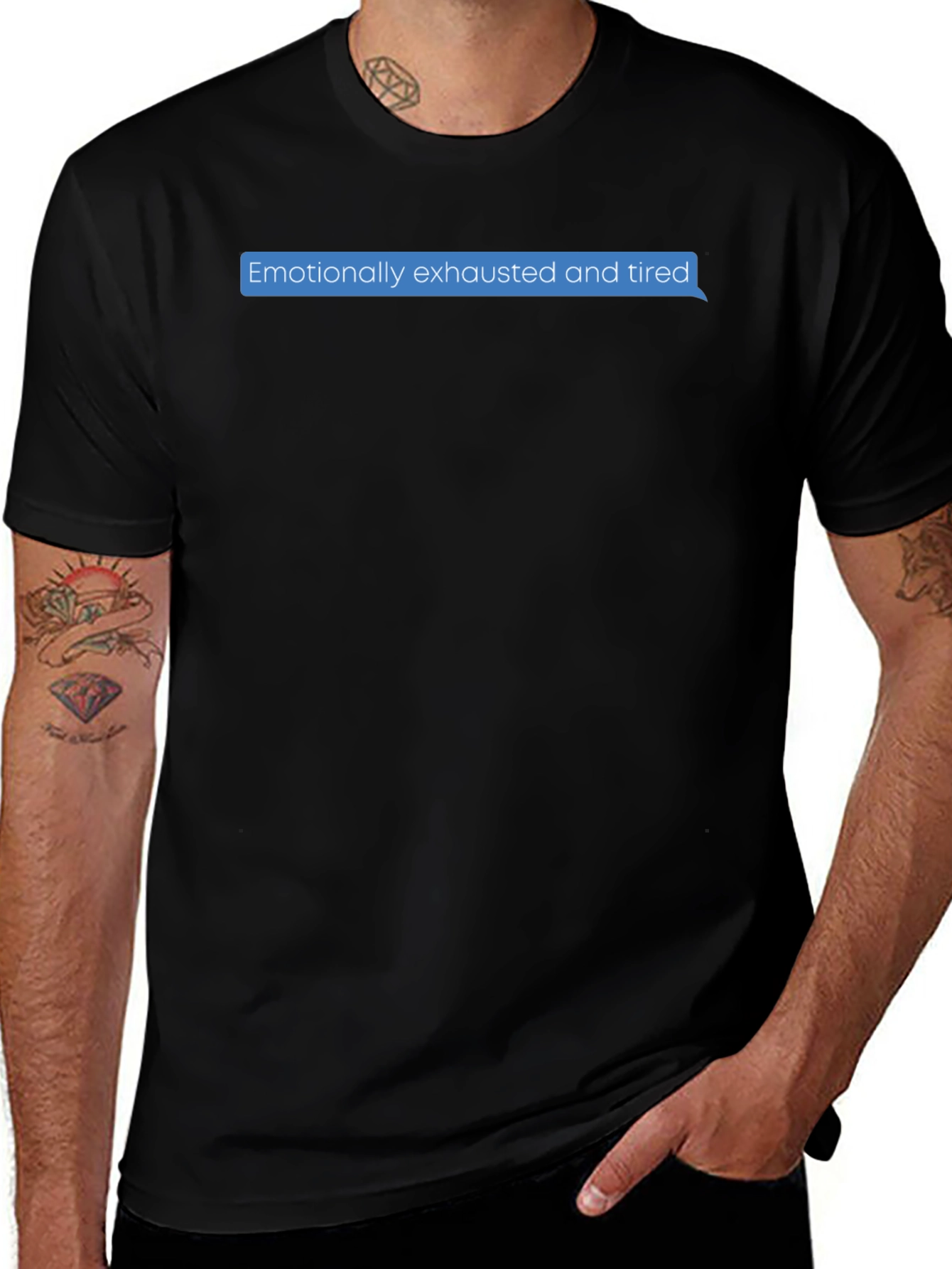 Emotionally Exhausted Text Bubble T-Shirt