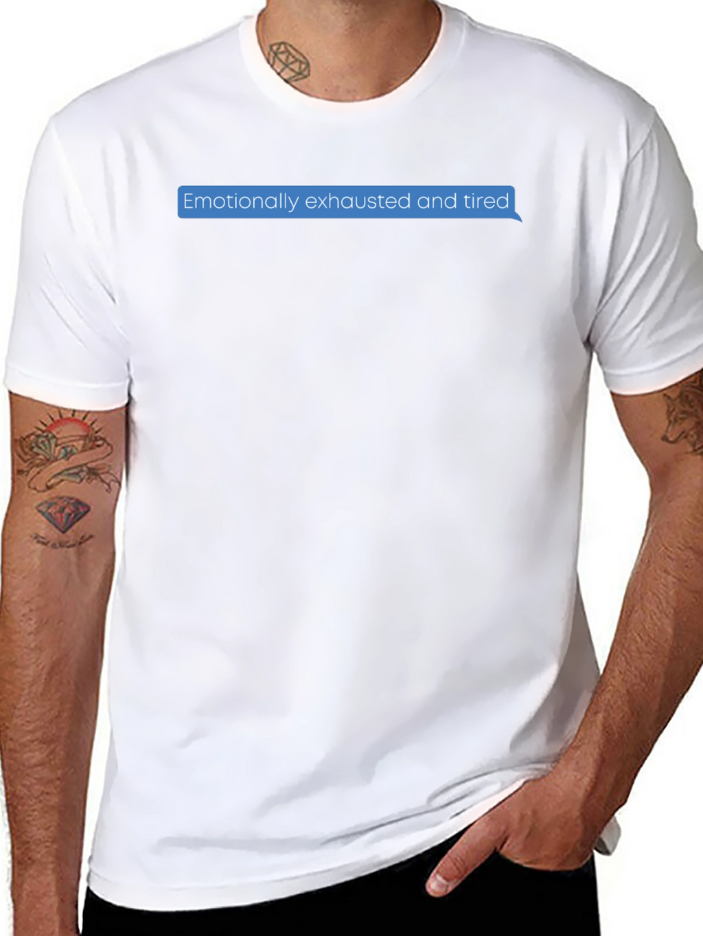 Emotionally Exhausted Text Bubble T-Shirt