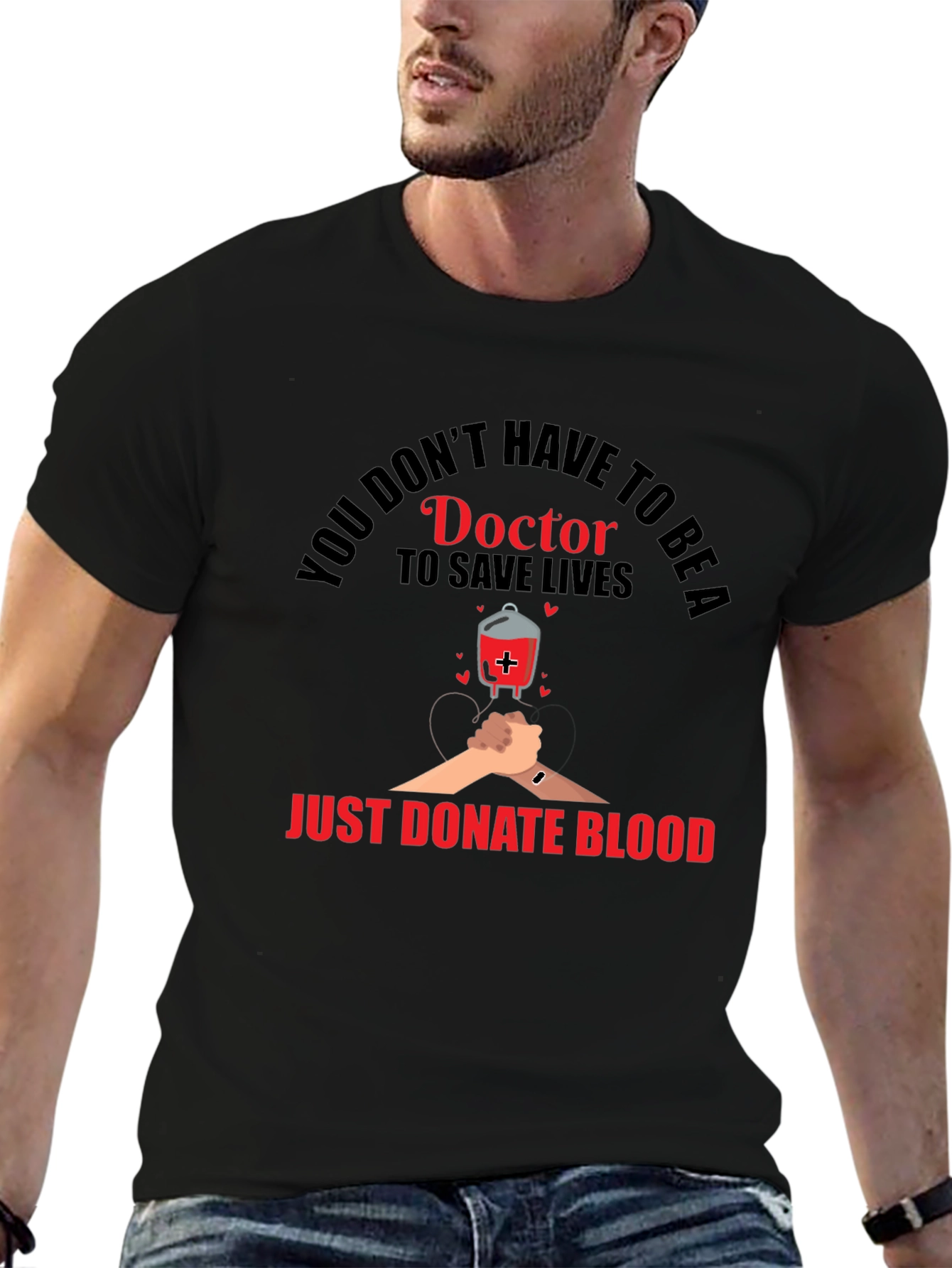 Donate Blood Save Lives Graphic T-Shirt