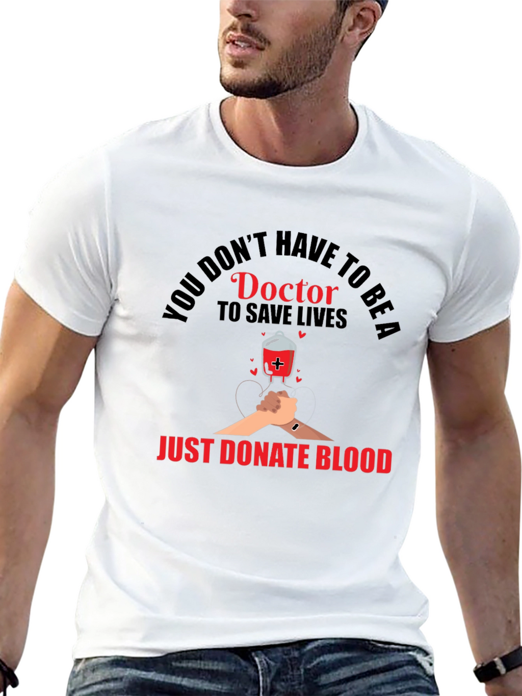 Donate Blood Save Lives Graphic T-Shirt