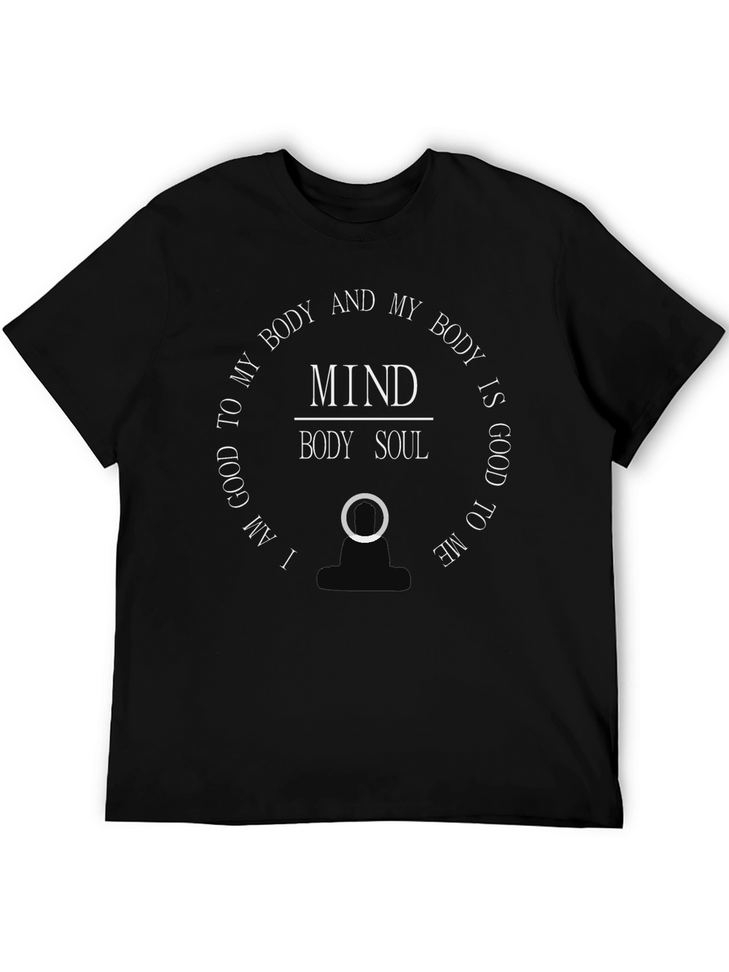 Mind Body Soul Graphic T-Shirt - Black