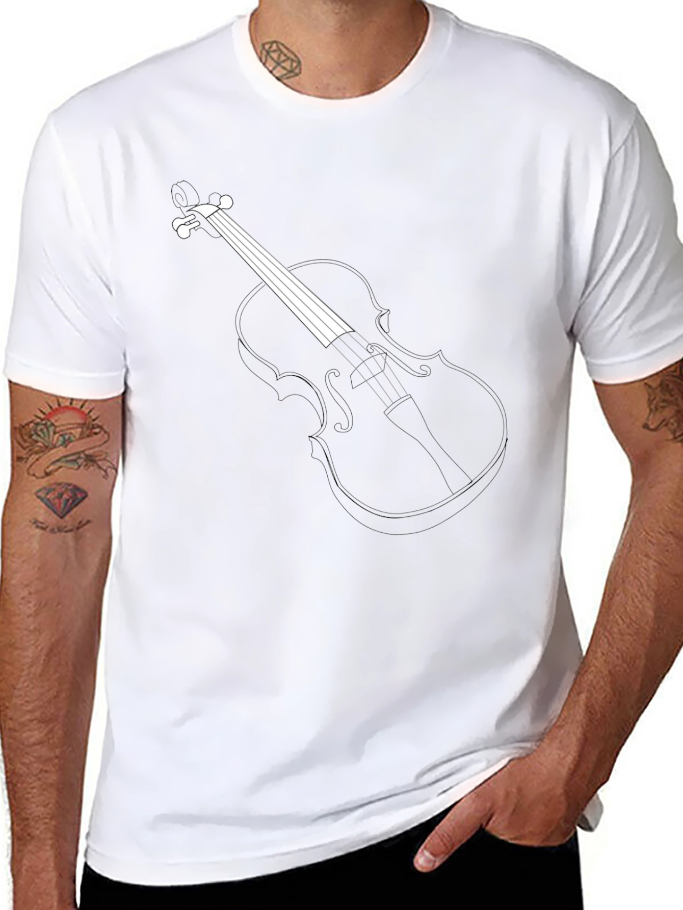 Musical Violin Graphic T-Shirt