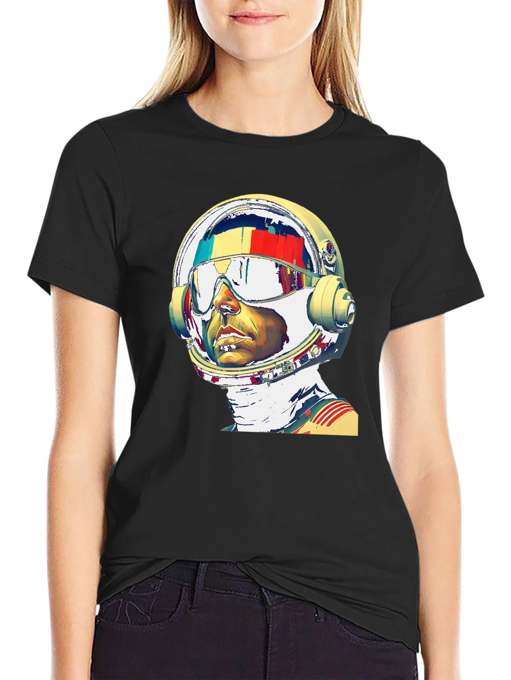Astronaut Graphic Print T-Shirt - Modern Style