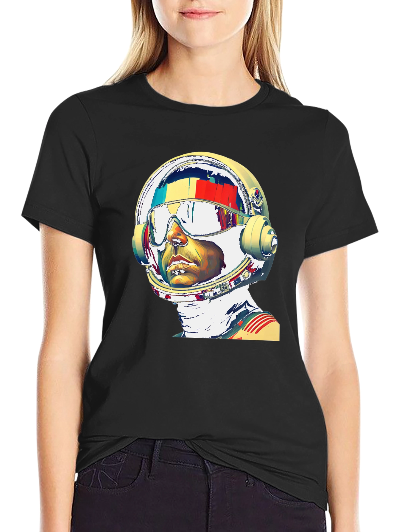Astronaut Graphic Print T-Shirt - Modern Style