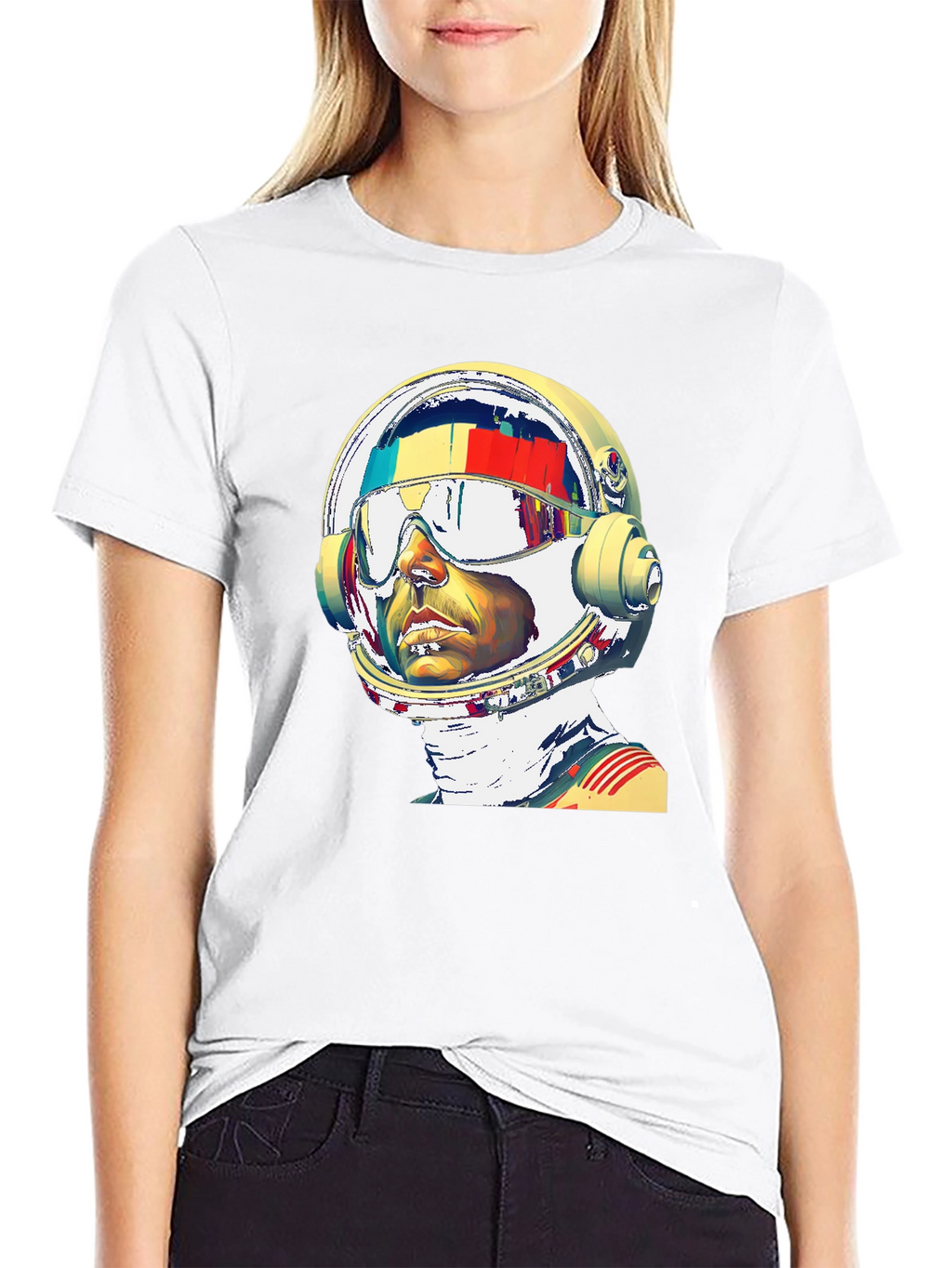 Astronaut Graphic Print T-Shirt - Modern Style