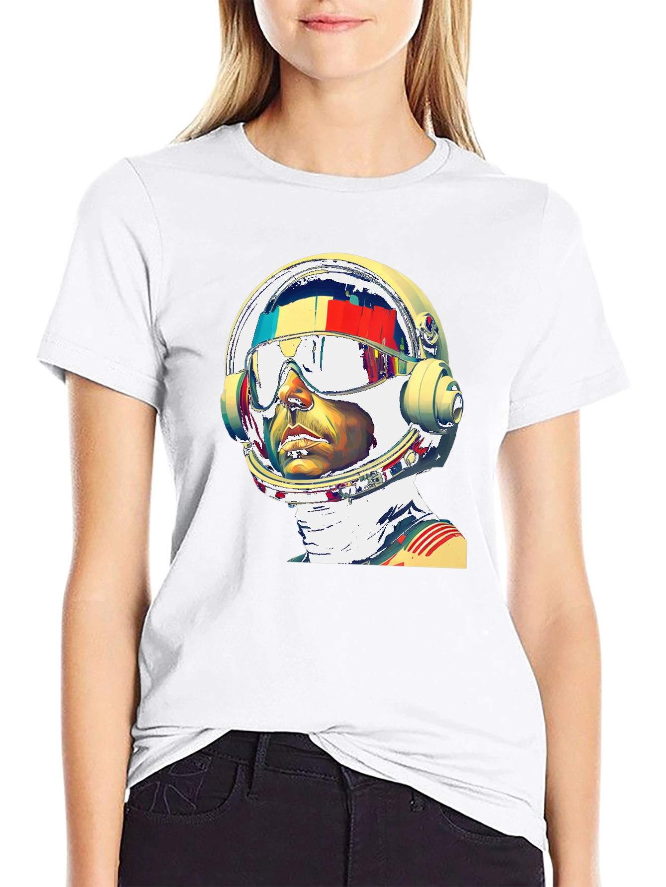 Astronaut Graphic Print T-Shirt - Modern Style