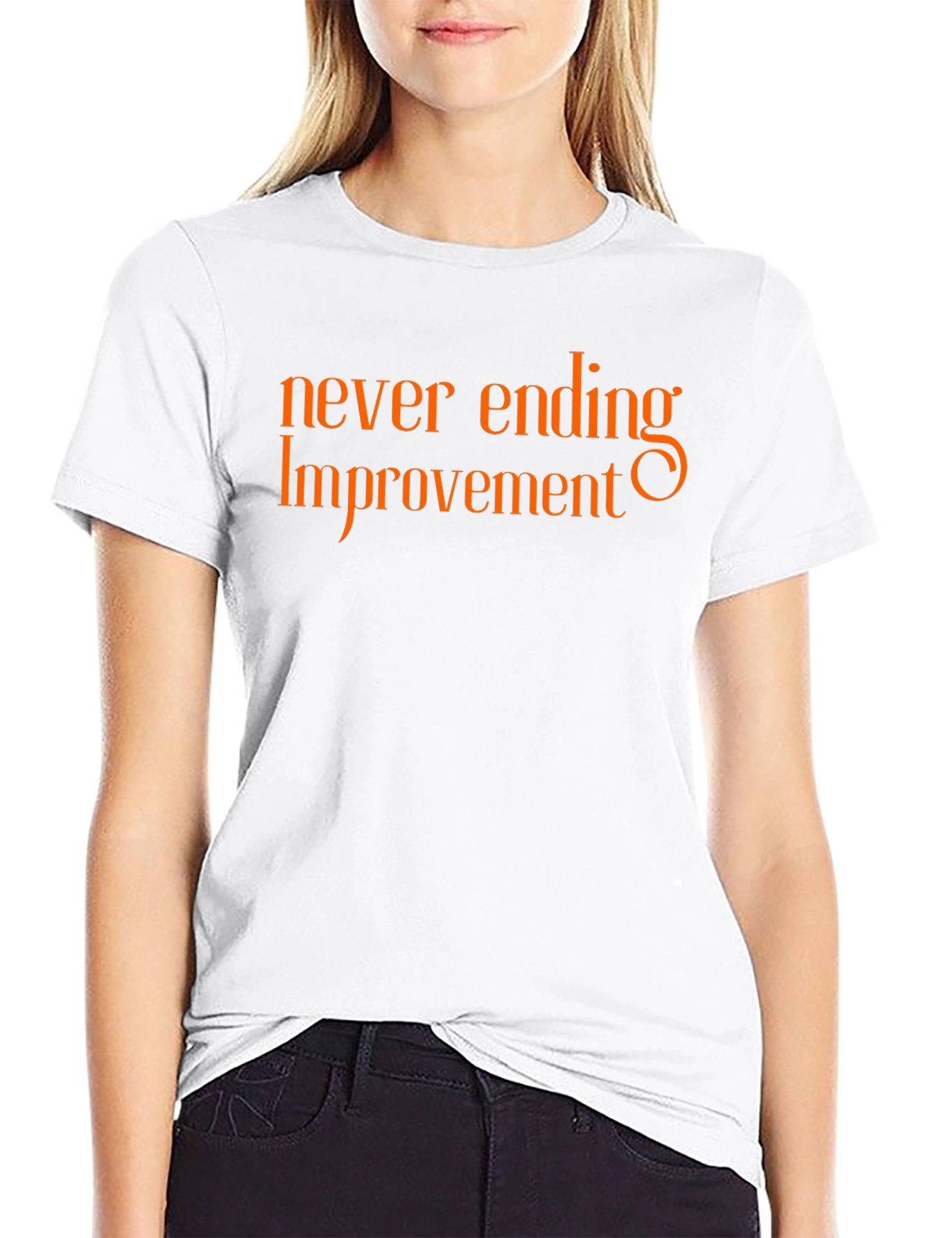 Never Ending Improvement Black Graphic Tee