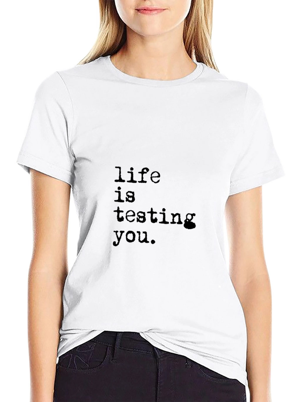 Life is Testing You Black Graphic Tee