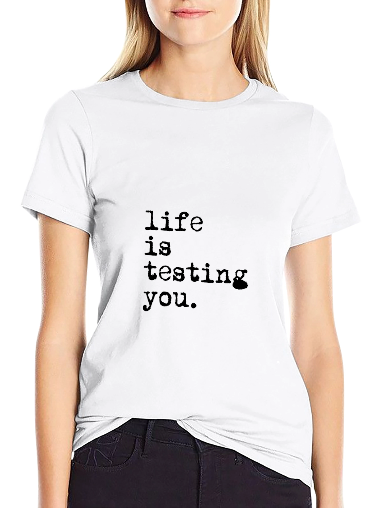 Life is Testing You Black Graphic Tee