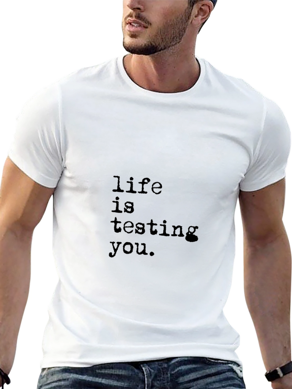 Life is Testing You Black Graphic Tee