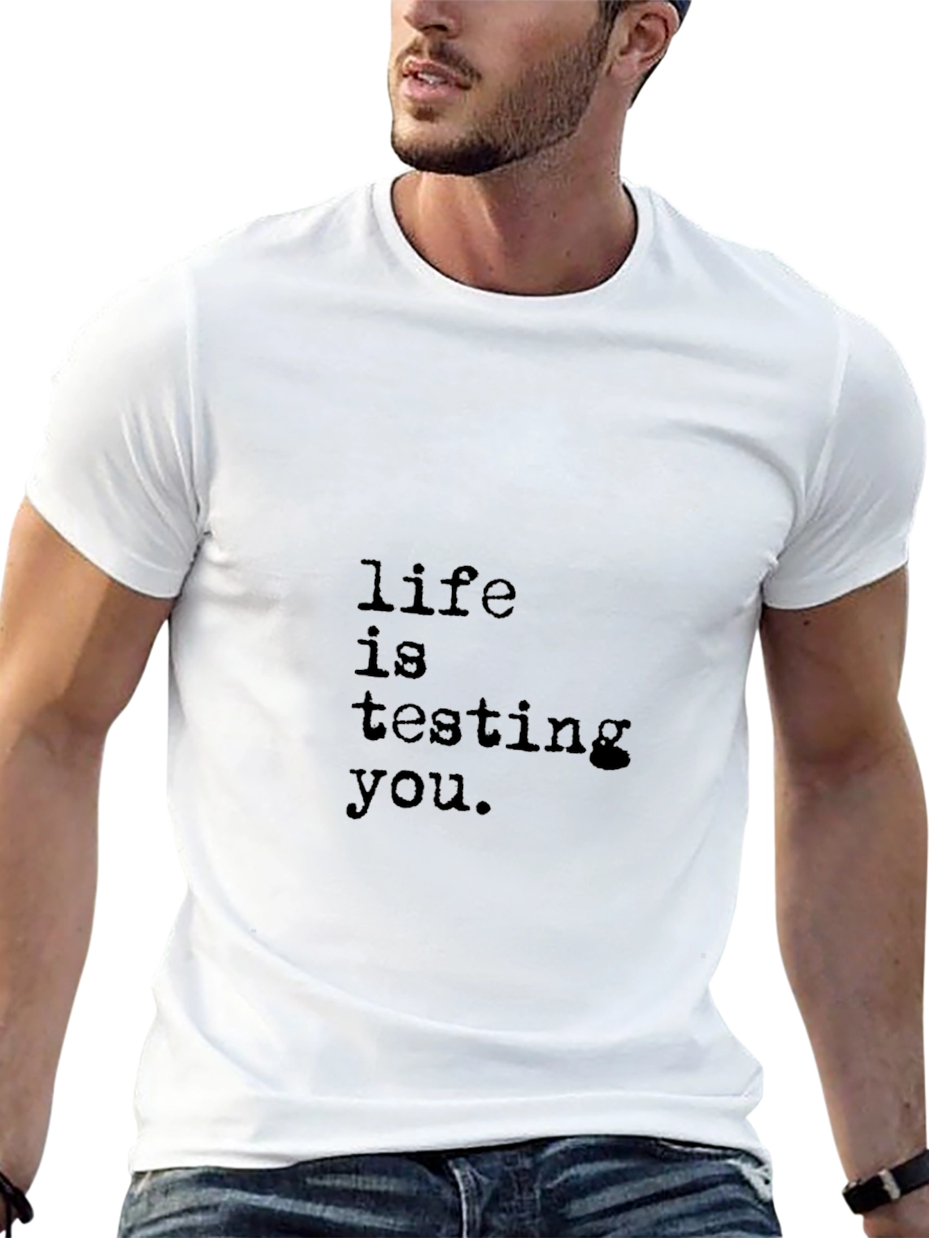 Life is Testing You Black Graphic Tee