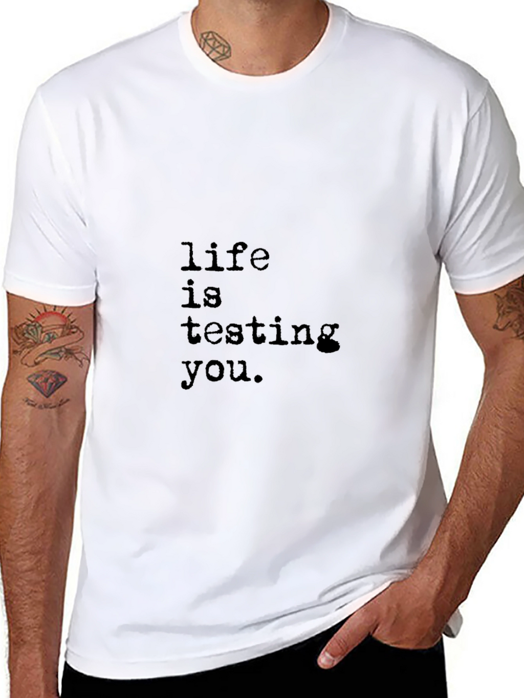 Life is Testing You Black Graphic Tee