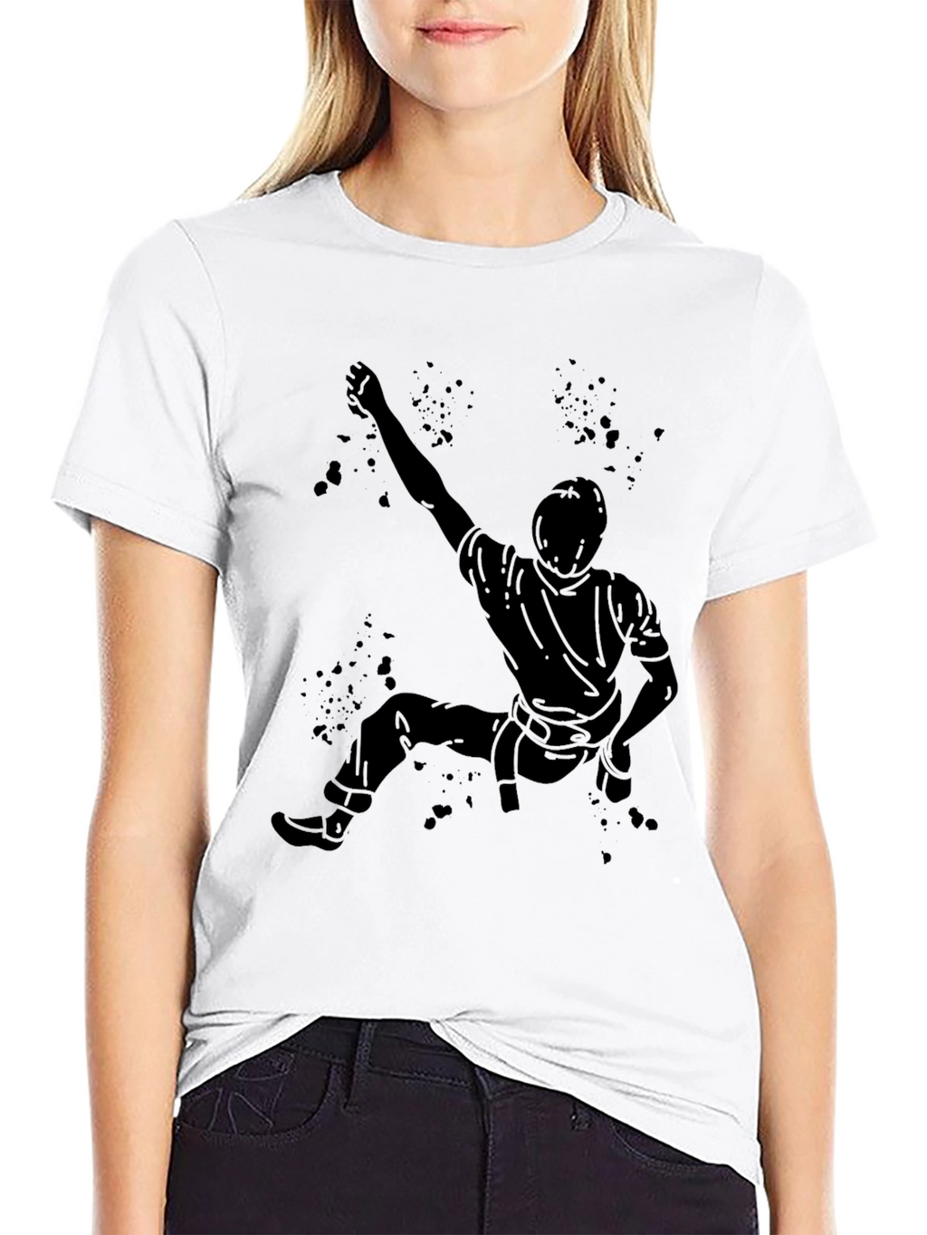 Climbing Silhouette T-Shirt - Black Graphic Tee