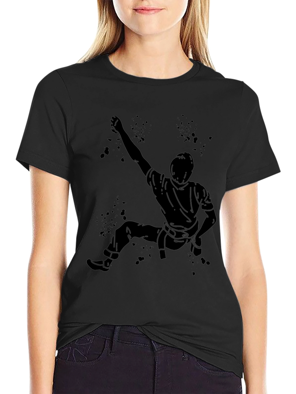 Climbing Silhouette T-Shirt - Black Graphic Tee