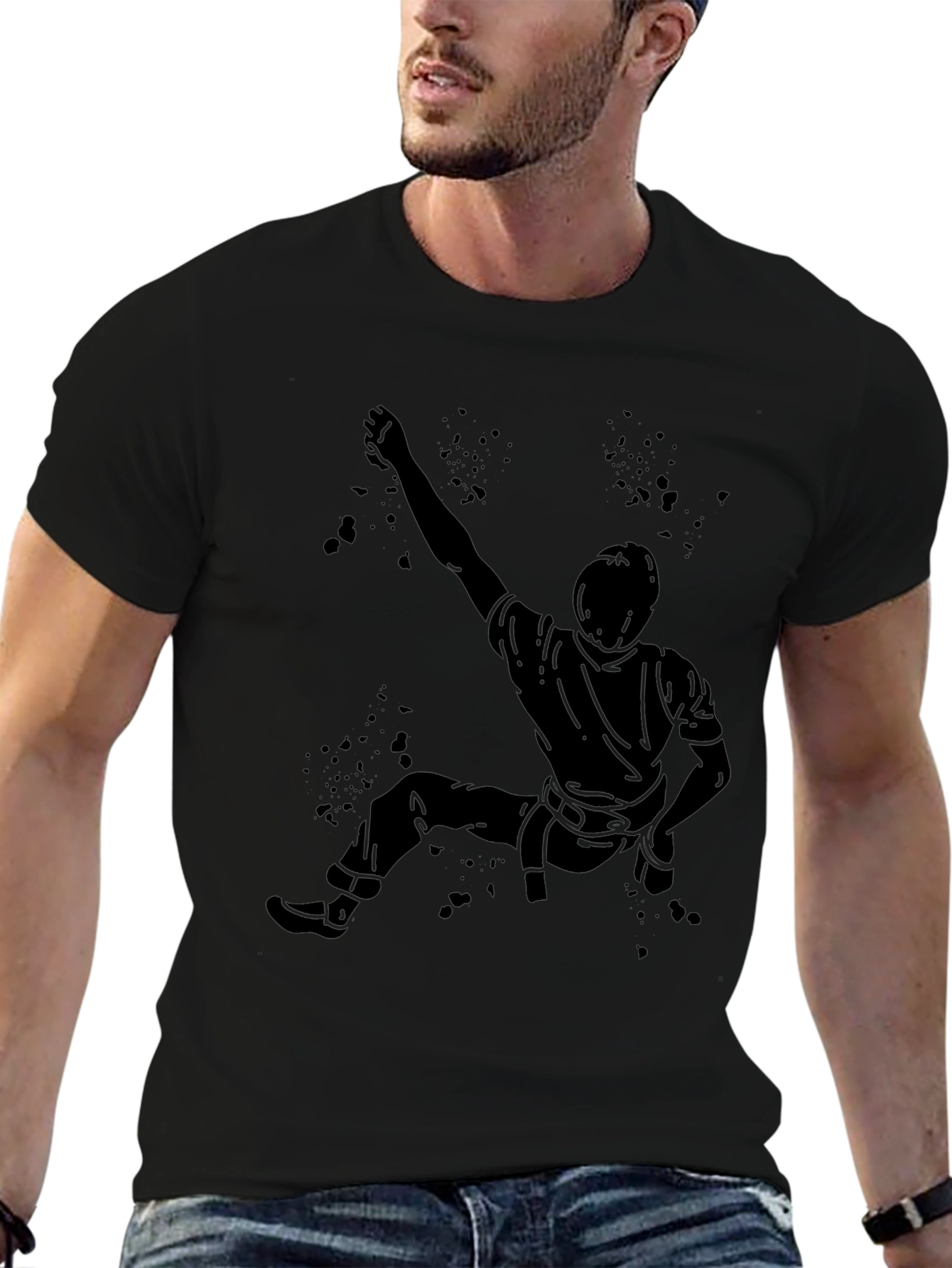 Climbing Silhouette T-Shirt - Black Graphic Tee