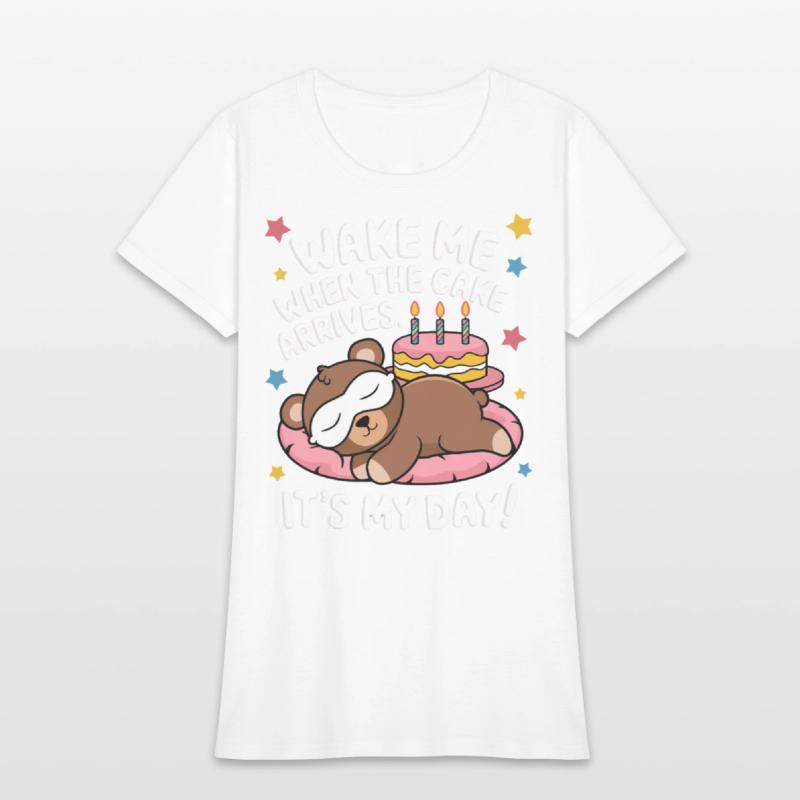 Wake Me When the Cake Arrives Funny Birthday Shirt