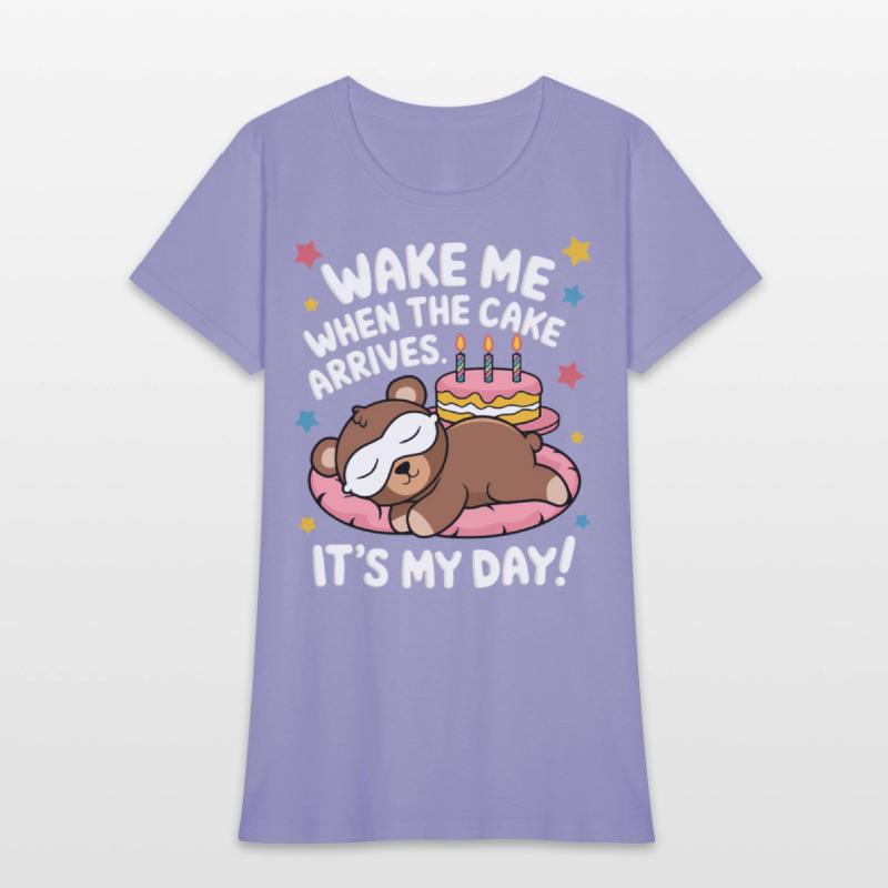 Wake Me When the Cake Arrives Funny Birthday Shirt