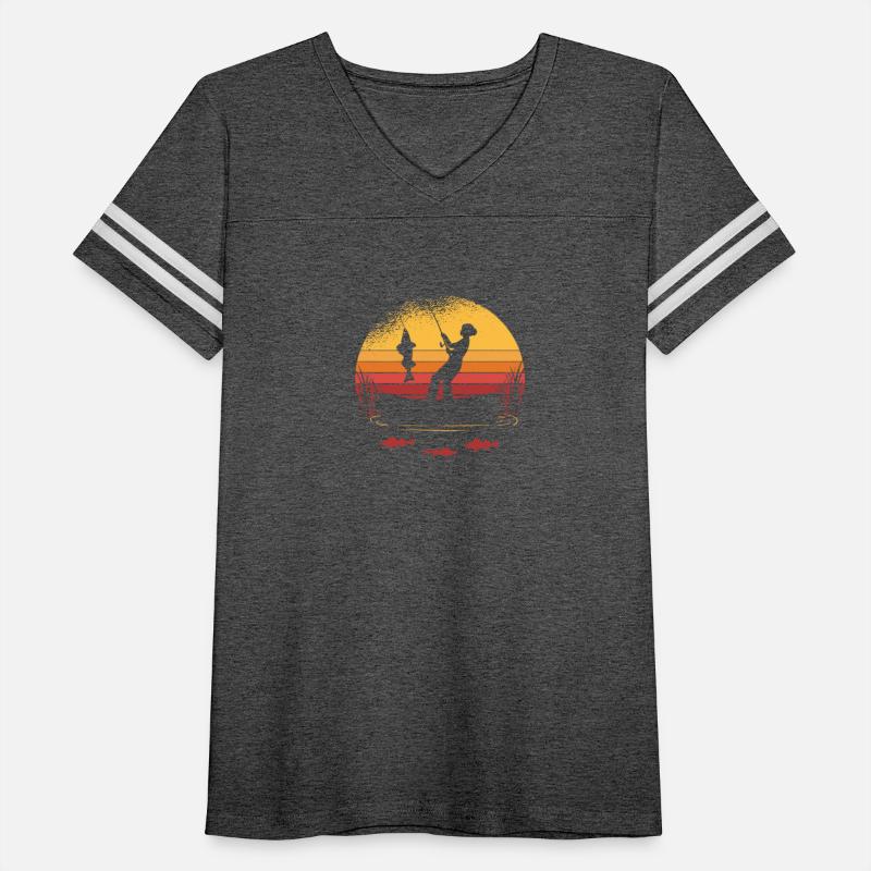 Walleye Hunterin retro sunset boat angler