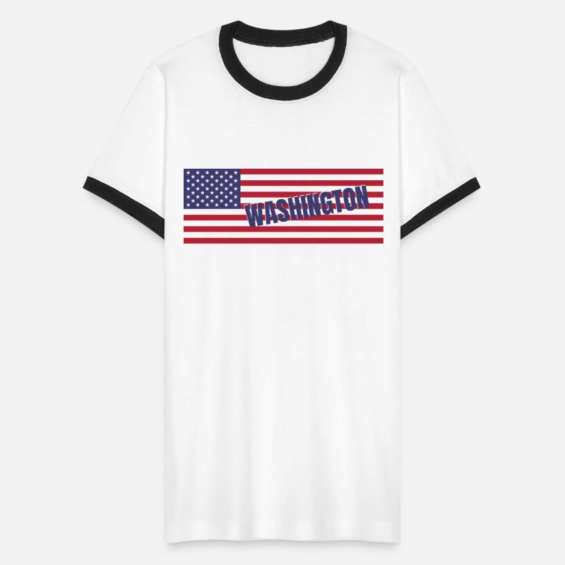 Washington DC State in American Flag