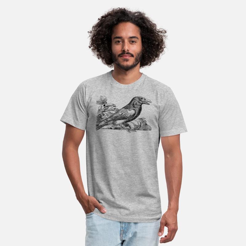 White raven and skull t-shirt