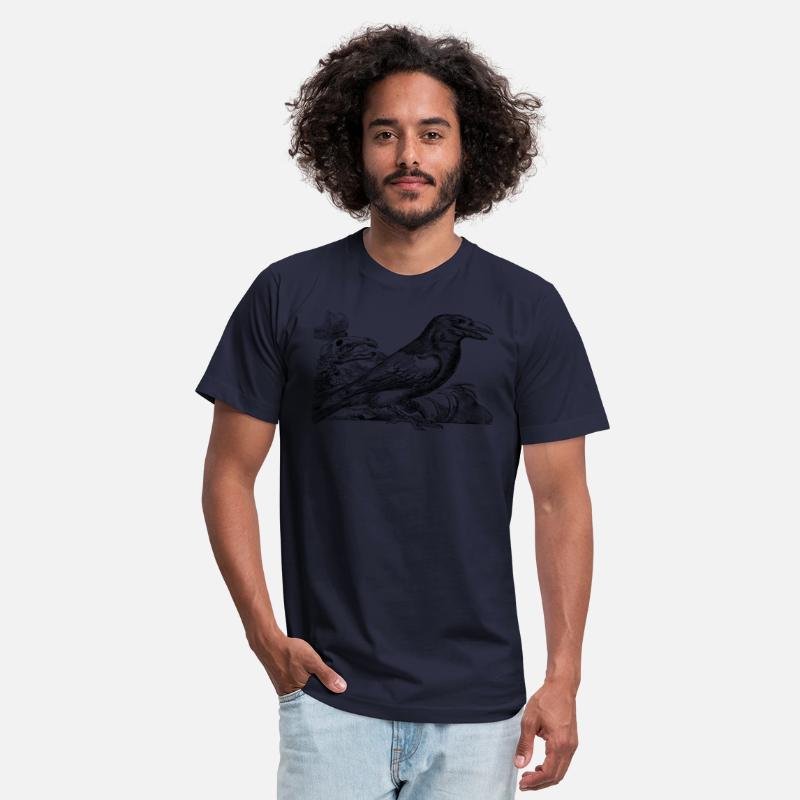 White raven and skull t-shirt