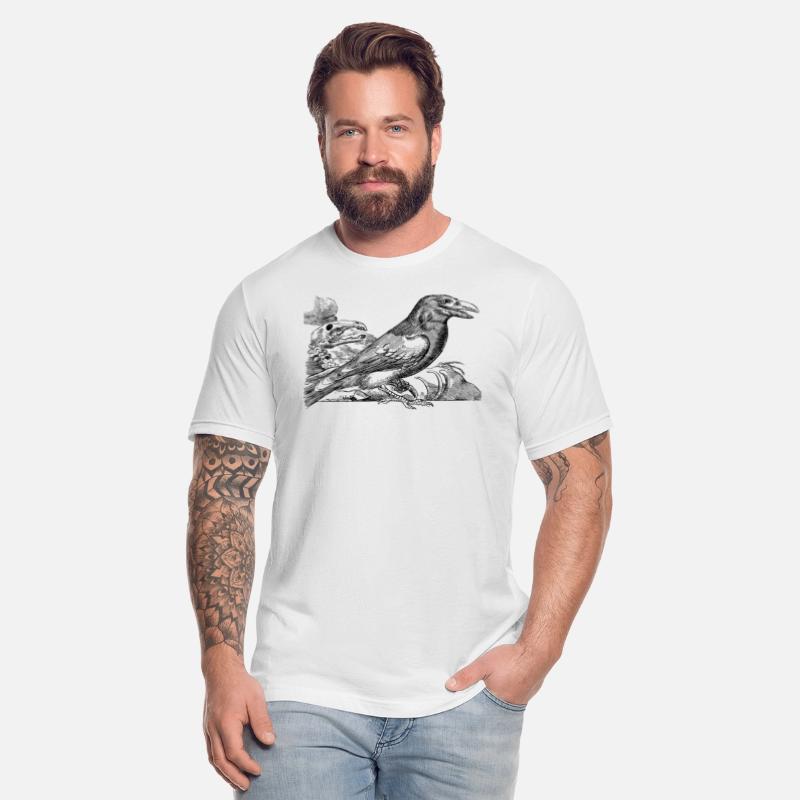 White raven and skull t-shirt