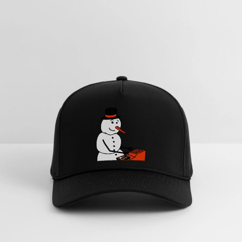 Winter DJ Snowman Mixer Mixing Console Music Party