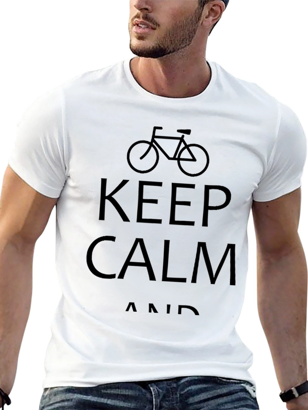 Keep Calm and Cycle Black T-Shirt