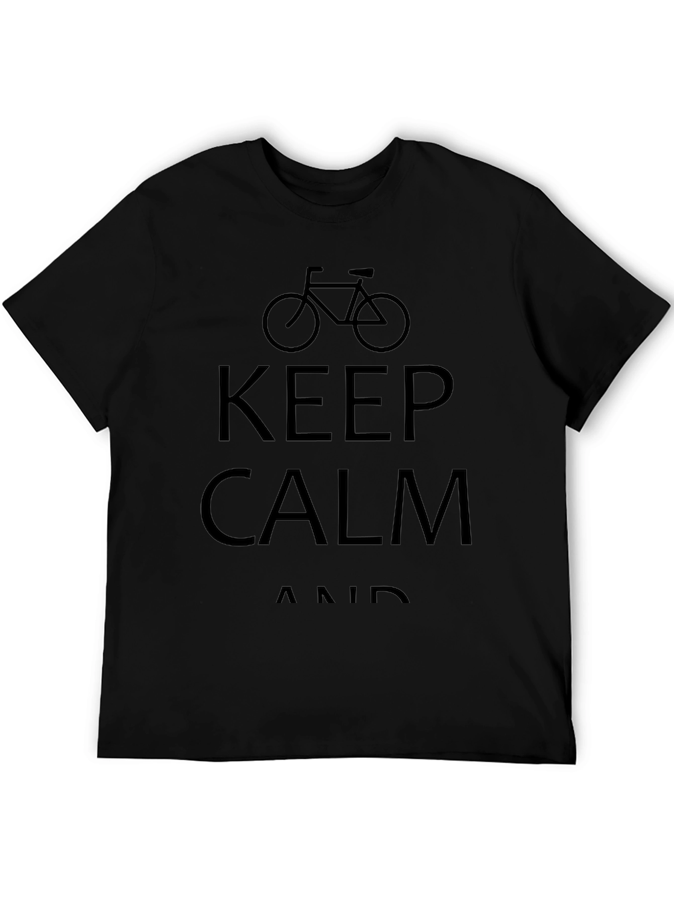 Keep Calm and Cycle Black T-Shirt