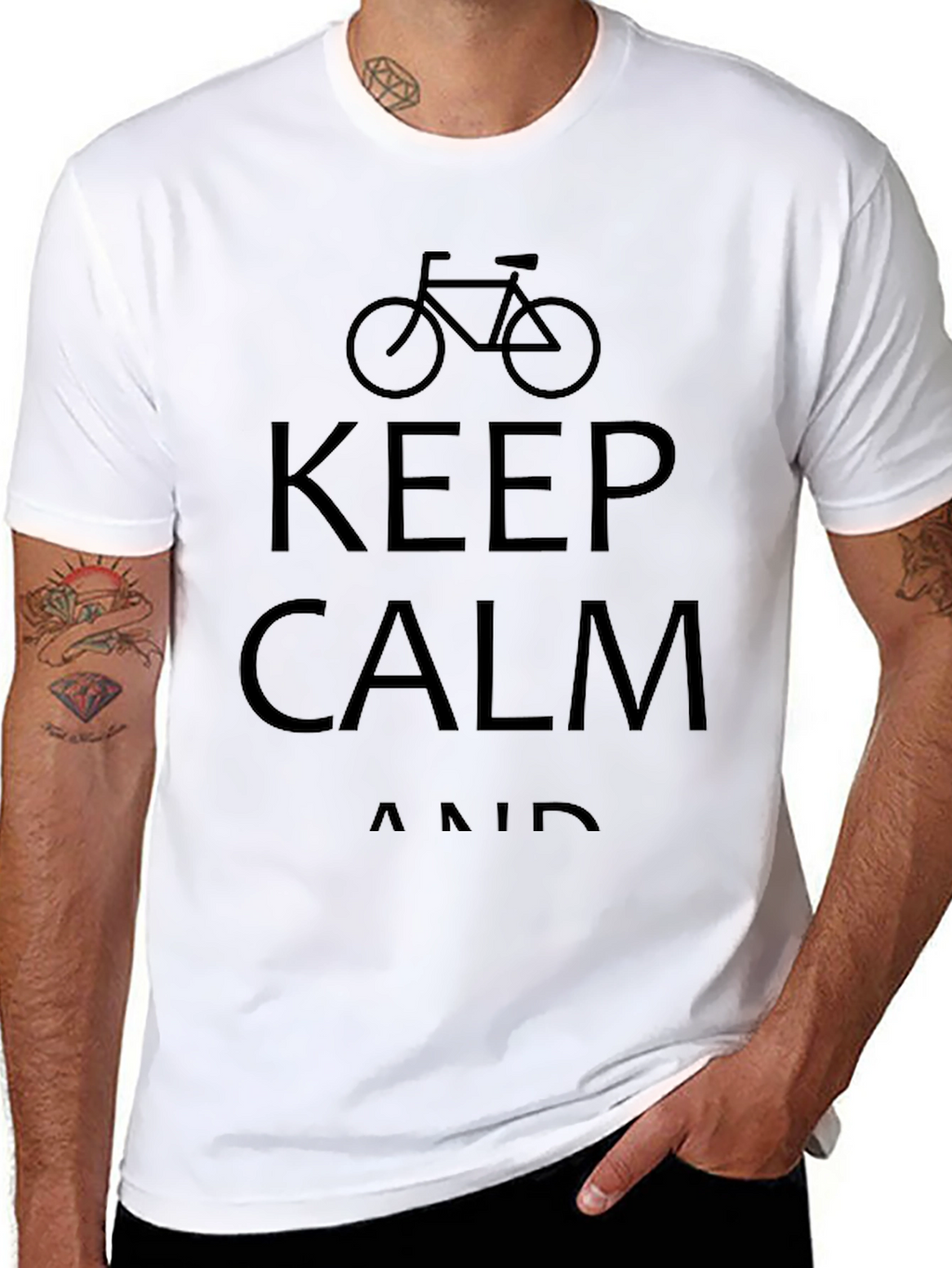 Keep Calm and Cycle Black T-Shirt