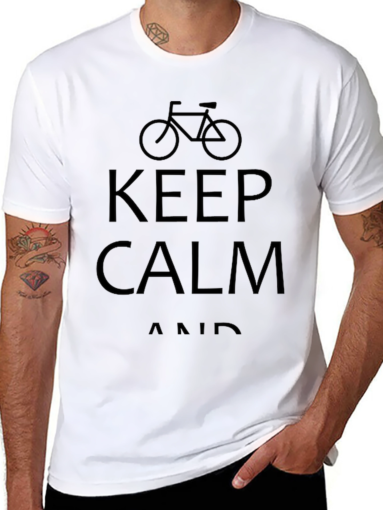 Keep Calm and Cycle Black T-Shirt