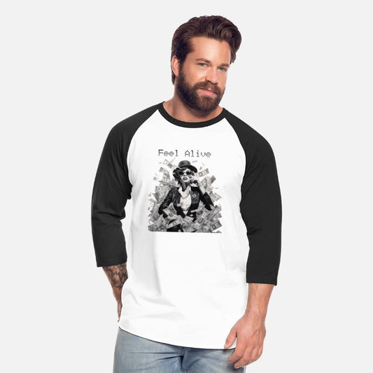 Woman Sunglasses Leather Jacket Money Feel Alive