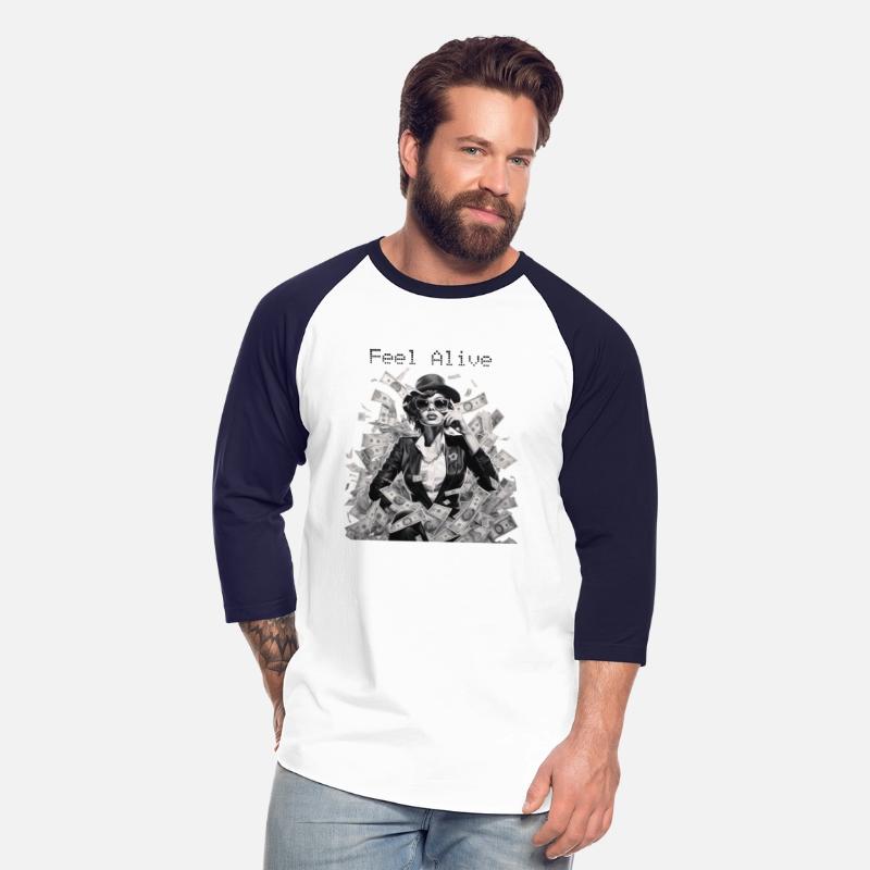 Woman Sunglasses Leather Jacket Money Feel Alive