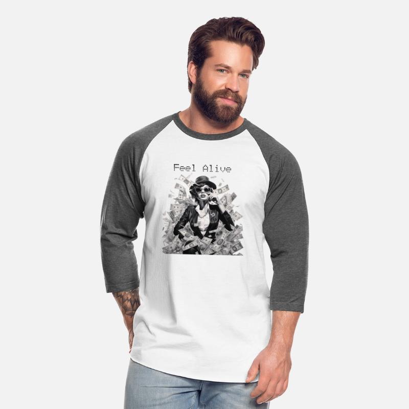 Woman Sunglasses Leather Jacket Money Feel Alive