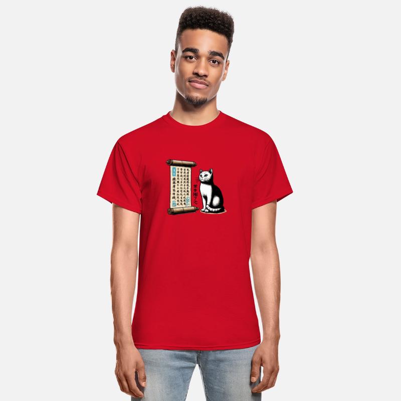 Words of the Wind - Wise Cat & Haiku Scroll Art