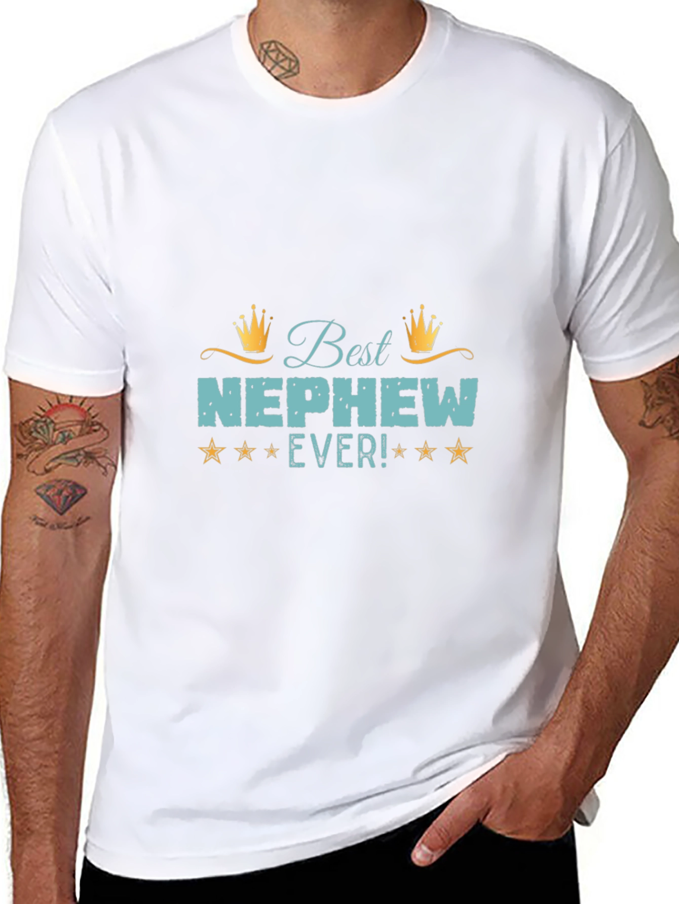 Best Nephew Ever Graphic T-Shirt - Novelty Tee